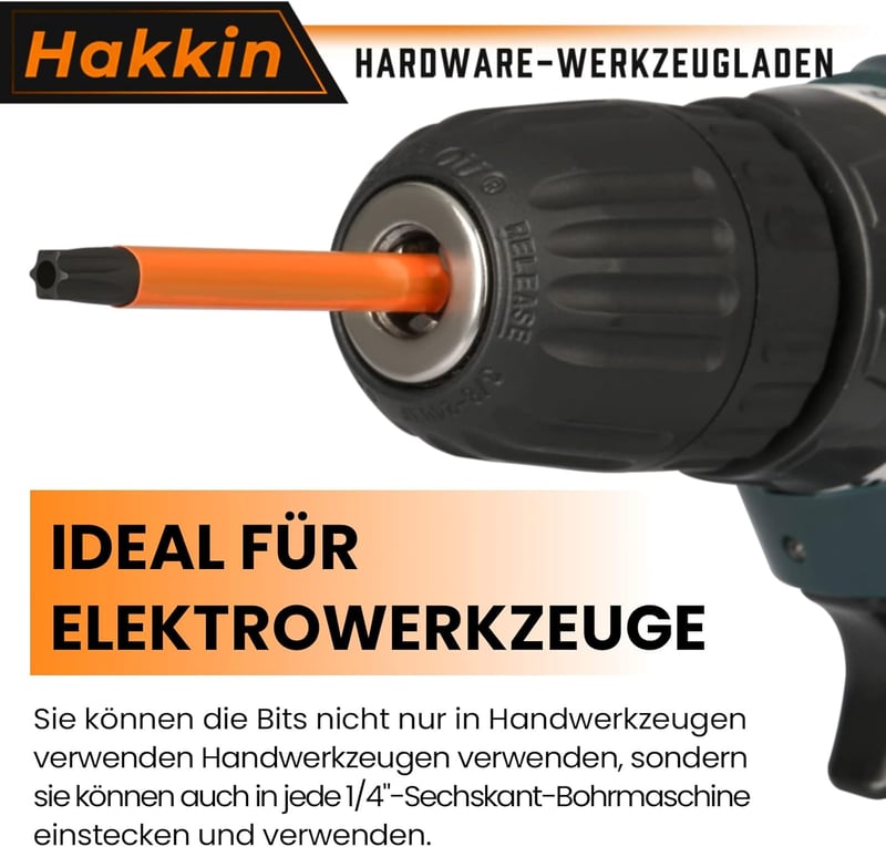 Hakkin 13 részes Torx bit készlet 75mm mágneses csavarhúzó S2 acél