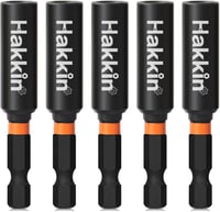 Hakkin 5 db 60 mm Mágneses Bittartó 1/4" Gyorscserélő Fúrószár Hosszabbító Elektromos Fúrókhoz, Csavarbehajtókhoz, Krómvanádium Acél 1