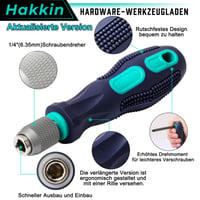 Hakkin set Torx bitova 1/4" S2 čelik, dugi, s rupom - 12 kom. 7