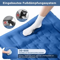 Haksimey Önfelfújó Kempingmatrac 12 cm Vastag - 72x200 cm Légmatrac Beépített Párnával és Lábpumpával - Túrázáshoz, Kempingezéshez, Szabadté 5