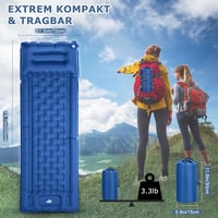 Haksimey Önfelfújó Kempingmatrac 12 cm Vastag - 72x200 cm Légmatrac Beépített Párnával és Lábpumpával - Túrázáshoz, Kempingezéshez, Szabadté 4