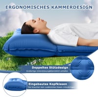 Haksimey Önfelfújó Kempingmatrac 12 cm Vastag - 72x200 cm Légmatrac Beépített Párnával és Lábpumpával - Túrázáshoz, Kempingezéshez, Szabadté 2