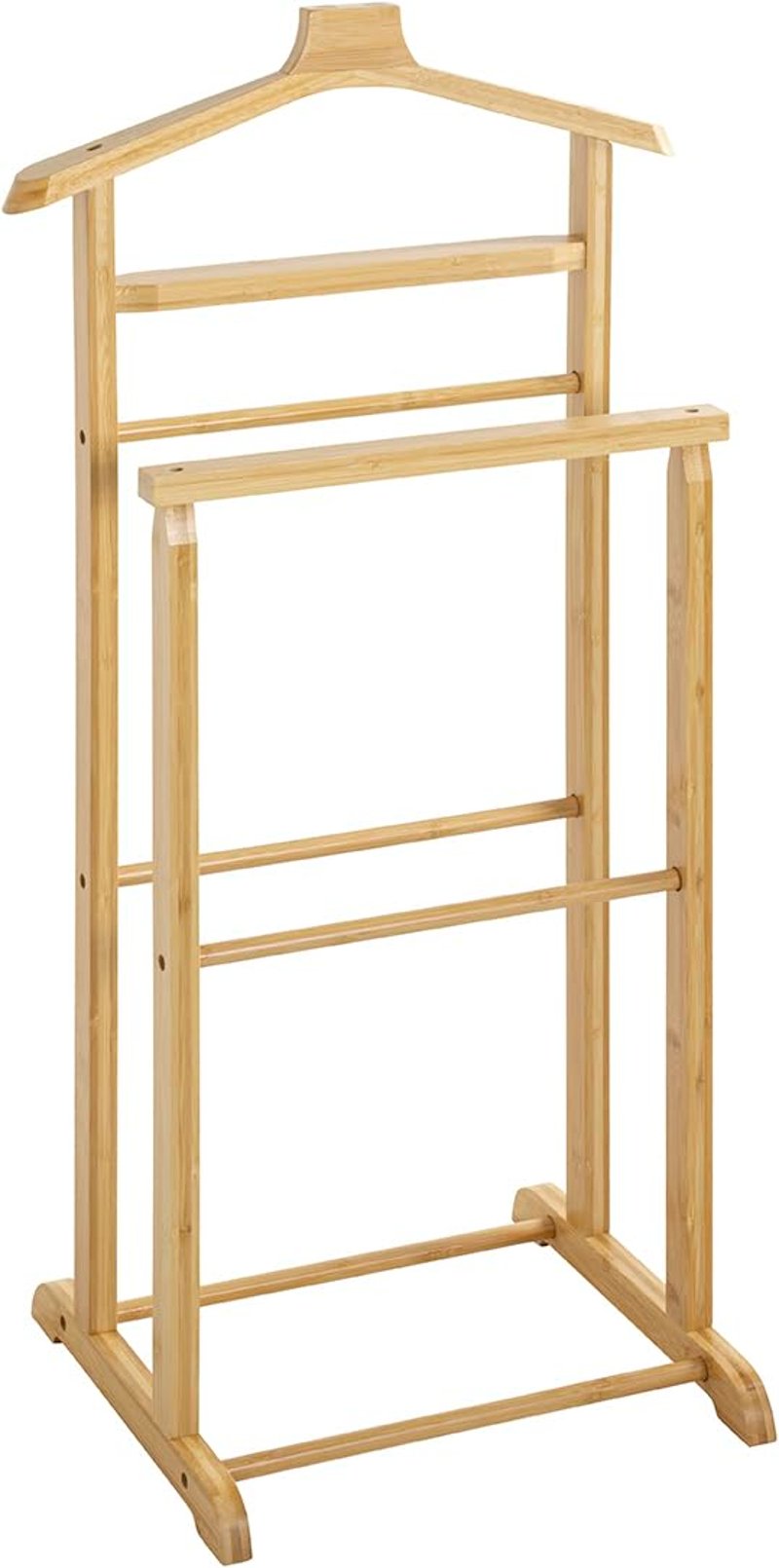 HAKU bambusový nemý sluha – stojan na šaty v škandinávskom štýle z prírodného bambusu, 48 x 96 x 35 cm