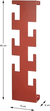 HAKU Falra szerelhető ruhaakasztó korall piros acél 60 cm - Red 4