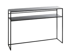 HAKU metalni konzolni stol u crnoj boji, namještaj za predsoblje u modernom stilu, dimenzija 112x81x28 cm