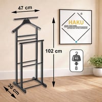 HAKU Servo Mute tömör fa szekrény fekete 36x36x102 cm - Black 5