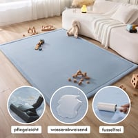 Hakuna Matte Babajáték Szőnyeg memóriahab csúszásgátló aljjal 200 x 150 x 2,5 cm kék mászóka tatami 4
