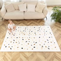 Hakuna Matte XXL Puzzle Szőnyeg Babáknak 180x120 cm Konfetti Mintával - 6 db 60x60 cm-es Vastag EVA Lap, Puha Játszószőnyeg Kisgyermekeknek, 8