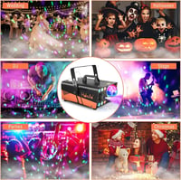 HAKUTA 600W Ködgép Diszkógömbbel és RGB LED Világítással - Automata Ködpermetezés 2300 CFM - Bulikhoz, Színpadi Előadásokhoz, Halloweenre 9