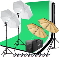 HAKUTATZ Professzionális Fotóstúdió Szett Stúdióvilágítás Háttérrendszer Állvánnyal Softbox Fényképezés Hordtáskával 1