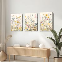 HALFLEMART 3 részes virágos vászonkép szett 150x70 cm faldekoráció 2