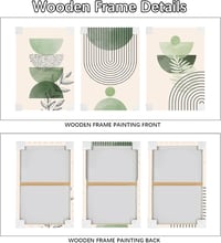 HALFLEMART Boho Sage Green Vászonkép Geometrikus Mintás Fali Dekoráció 150x70cm 5