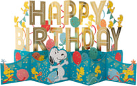 Hallmark Jumbo 3D Pop Up Snoopy és Woodstock Születésnapi Üdvözlőkártya 1