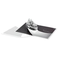 Hallmark Star Wars 3D vyskakovacie blahoželanie Millennium Falcon – narodeniny, Deň otcov, vesmírna téma Han Solo, strieborné 2