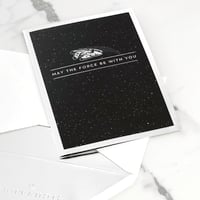Hallmark Star Wars 3D vyskakovacie blahoželanie Millennium Falcon – narodeniny, Deň otcov, vesmírna téma Han Solo, strieborné 9
