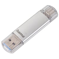 Hama 128 GB USB 3.2 Gen 1 Type-C USB memorija, 2-u-1 OTG stick za Android, tablet, MacBook, 40 MB/s, srebrna 1