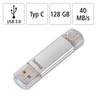 Hama 128 GB USB 3.2 Gen 1 Type-C USB memorija, 2-u-1 OTG stick za Android, tablet, MacBook, 40 MB/s, srebrna 4