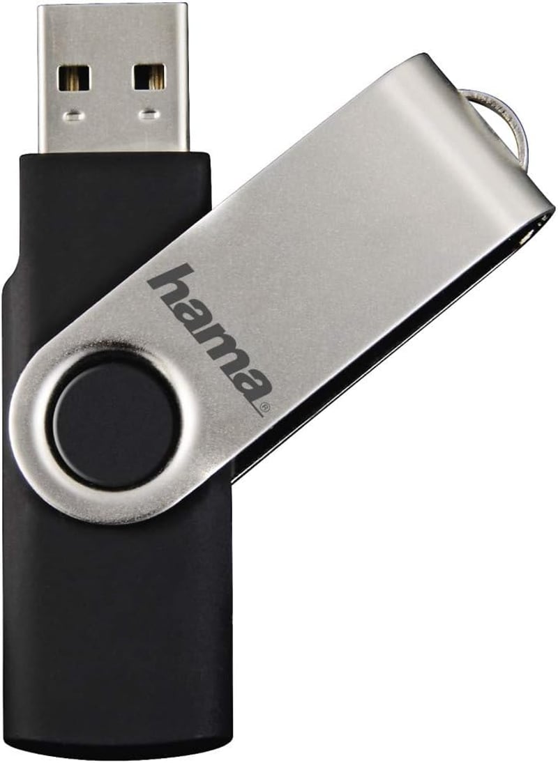 Hama 128GB USB 2.0 Pendrive 15MB/s Fém Kulcstartó Ezüst - 128 GB, 15MB/s data speed
