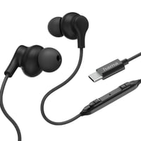 Káblové slúchadlá do uší Hama Curly s mikrofónom, ochranou proti zlomeniu kábla a USB-C konektorom, čierne 4