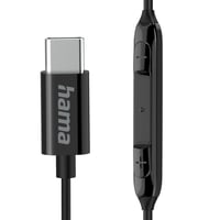 Káblové slúchadlá do uší Hama Curly s mikrofónom, ochranou proti zlomeniu kábla a USB-C konektorom, čierne 5