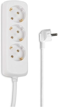 Hama elosztó 1,4m kábellel 45° forgatható 3500W GS tanúsított - 3-fold, White 1