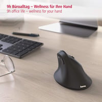 Ergonomická vertikálna bezdrôtová myš Hama, pre pravákov, max. 1800 DPI – čierna 8