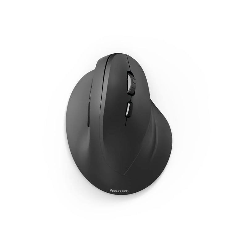 Ergonomická vertikálna bezdrôtová myš Hama, pre pravákov, max. 1800 DPI – čierna