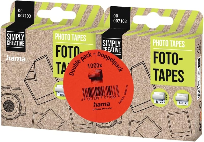 Hama fotóragasztó párnák, kétoldalas, fehér - 1000 db
