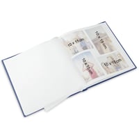 Fotoalbum Hama so srdiečkovým motívom, 29x32 cm, svadobný album s 50 bielymi stranami, na 250 fotografií (10x15 cm), samolepiaci scrapbook, biely/zlatý 2