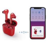 Bluetooth slúchadlá Hama Freedom Light, True Wireless do uší, mikrofón, nabíjacia stanica, výdrž 28 hodín, dotykové ovládanie, červené 4