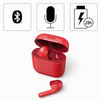 Bluetooth slúchadlá Hama Freedom Light, True Wireless do uší, mikrofón, nabíjacia stanica, výdrž 28 hodín, dotykové ovládanie, červené 2