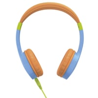 Căști Hama pentru copii, cu fir, limitare volum 85dB, on-ear, reglabile, de la 4 ani, jack 3,5mm, albastru/colorat 1
