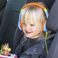 Căști Hama pentru copii, cu fir, limitare volum 85dB, on-ear, reglabile, de la 4 ani, jack 3,5mm, albastru/colorat 8