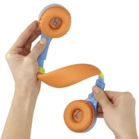 Căști Hama pentru copii, cu fir, limitare volum 85dB, on-ear, reglabile, de la 4 ani, jack 3,5mm, albastru/colorat 2