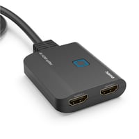 Splitter HDMI Hama 4K, 1 intrare 2 ieșiri, 4K@30Hz, cablu 60 cm, distribuitor pentru conectarea a 2 monitoare 3
