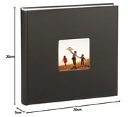 Hama Jumbo fotoalbum 30x30 cm, 100 bijelih stranica, za 400 fotografija, samoljepljivi, crni 8