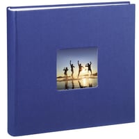 Fotoalbum Hama Jumbo Fine Art, 30x30 cm, 100 bielych strán, 50 listov, na 400 fotografií, samolepiaci album na vlepovanie fotiek, modrý 3