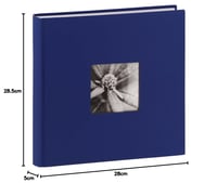 Fotoalbum Hama Jumbo Fine Art, 30x30 cm, 100 bielych strán, 50 listov, na 400 fotografií, samolepiaci album na vlepovanie fotiek, modrý 9
