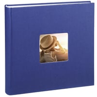 Fotoalbum Hama Jumbo Fine Art, 30x30 cm, 100 bielych strán, 50 listov, na 400 fotografií, samolepiaci album na vlepovanie fotiek, modrý 2