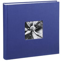 Fotoalbum Hama Jumbo Fine Art, 30x30 cm, 100 bielych strán, 50 listov, na 400 fotografií, samolepiaci album na vlepovanie fotiek, modrý 1