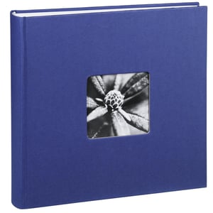 Hama Jumbo Fine Art foto album 30x30 cm, 100 bijelih stranica, za 400 fotografija, plavi, samoljepljivi — kut albuma je oštećen (stanje: vidi 2. sliku)
