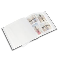 Fotoalbum Hama Jumbo Fine Art, 30x30 cm, 100 bielych strán, 50 listov, na 400 fotografií, samolepiaci album na vlepovanie fotiek, modrý 4