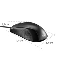 Mouse optic cu fir Hama MC-200, USB, 3 butoane, 1200 DPI, Negru 5