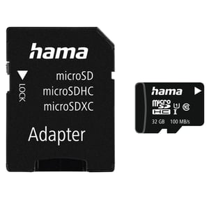 Hama microSDHC 32 GB Class 10 UHS-I 80 MB/s memorijska kartica sa SD adapterom za Android telefone, tablete i Nintendo uređaje