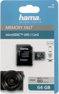 Hama microSDXC 64GB UHS-I Class 10 memóriakártya adapterrel - 64 GB 2