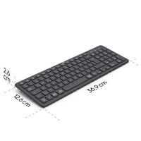 Bezdrôtová klávesnica Hama Multi Device Bluetooth/Wireless – čierna, QWERTZ 6