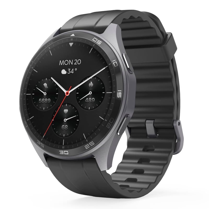 Hama okosóra AMOLED 1,43", GPS, IP68+3ATM, WhatsApp, 110 sportmód - fekete