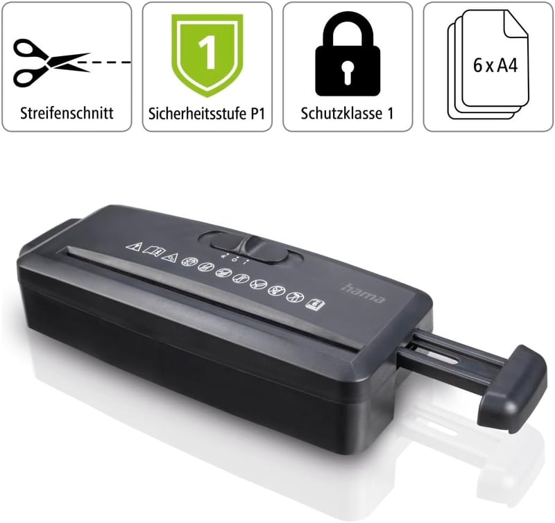 Hama papírmegsemmisítő adapter 8mm csíkvágás 6 lap fekete