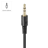 Káblové TV slúchadlá Hama ShellTV II, 6m kábel, cez uši (over-ear), pozlátený konektor, čierne 3