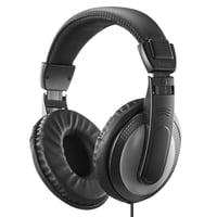 Káblové TV slúchadlá Hama ShellTV II, 6m kábel, cez uši (over-ear), pozlátený konektor, čierne 4